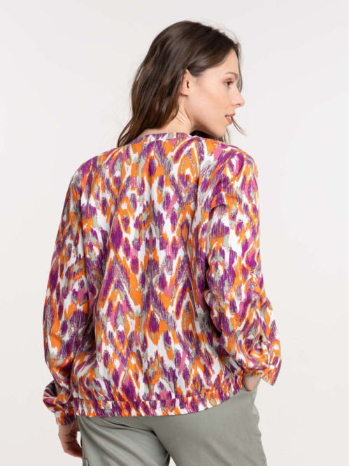 Veste teddy imprimé zippé...