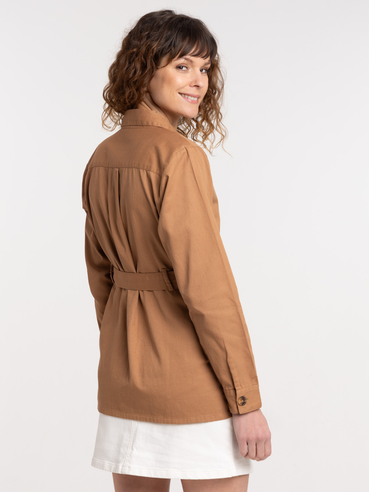 Veste saharienne tabac femme