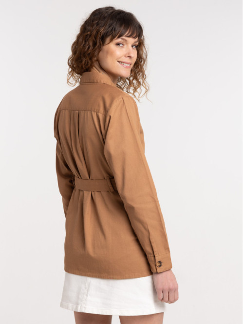 Veste saharienne tabac femme