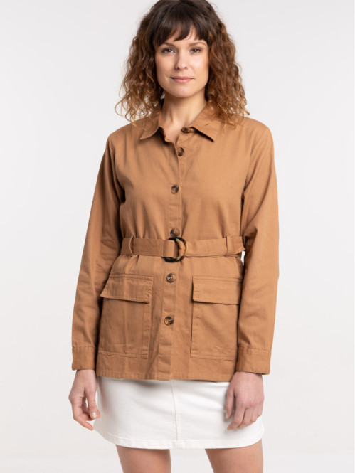 Veste saharienne tabac femme