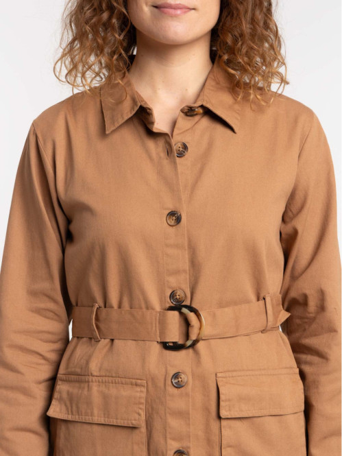 Veste saharienne tabac femme