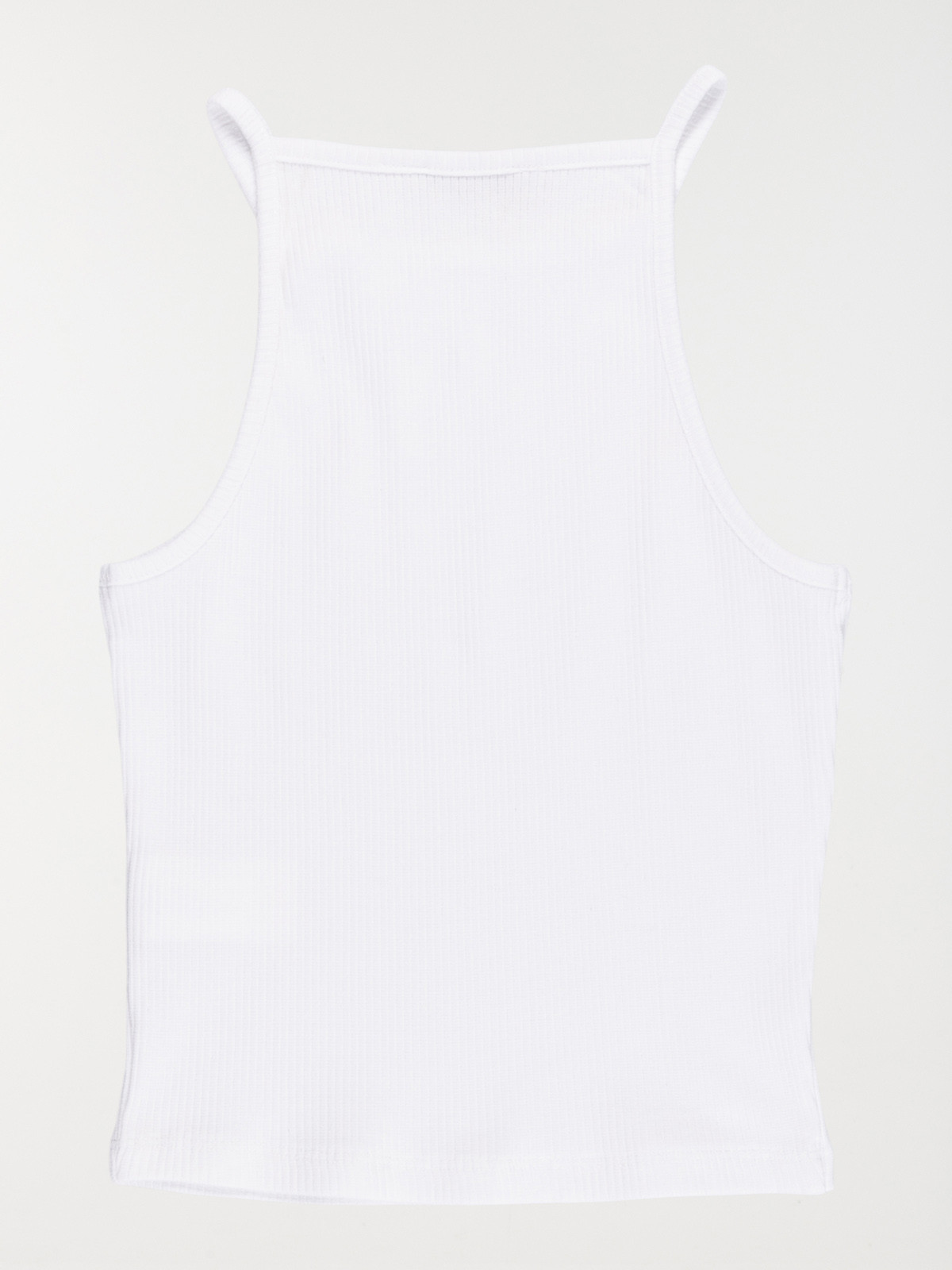 Débardeur côtelé fille blanc (XXS-M)