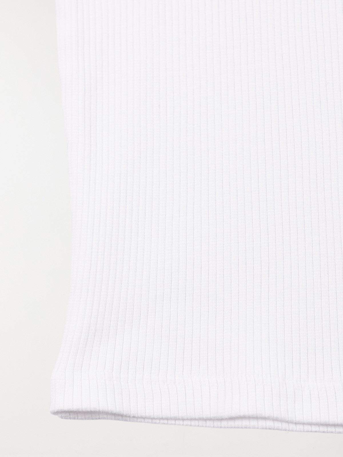 Débardeur côtelé fille blanc (XXS-M)