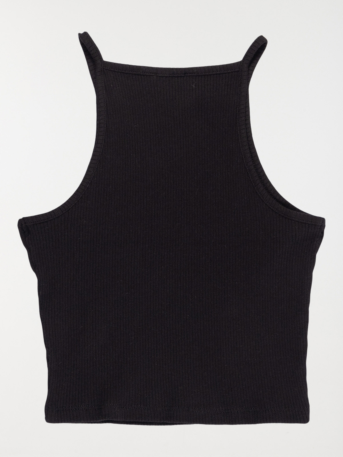Débardeur côtelé fille noir (XXS-M)