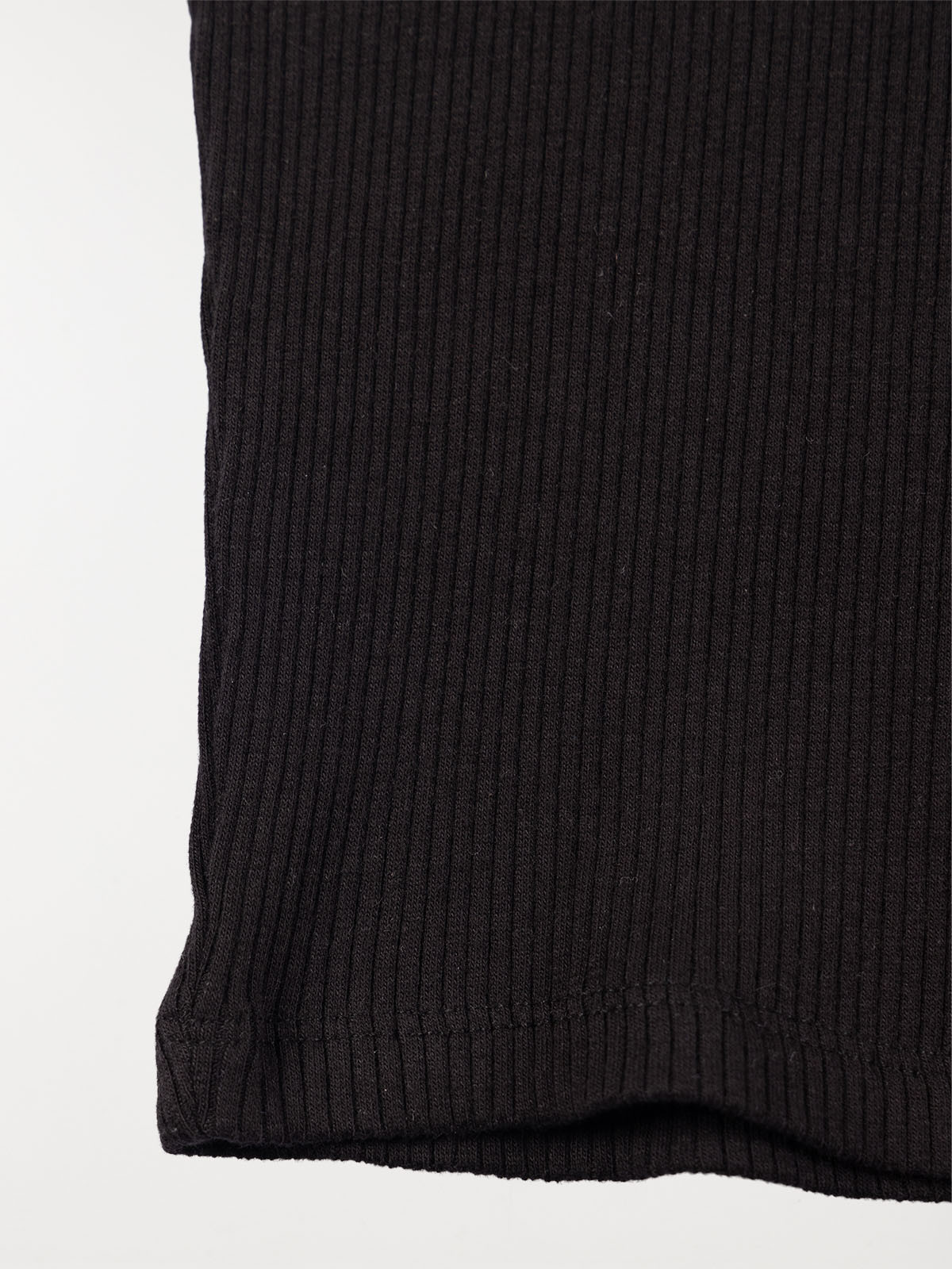 Débardeur côtelé fille noir (XXS-M)