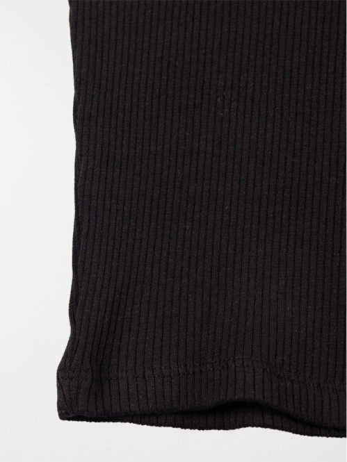 Débardeur côtelé fille noir...