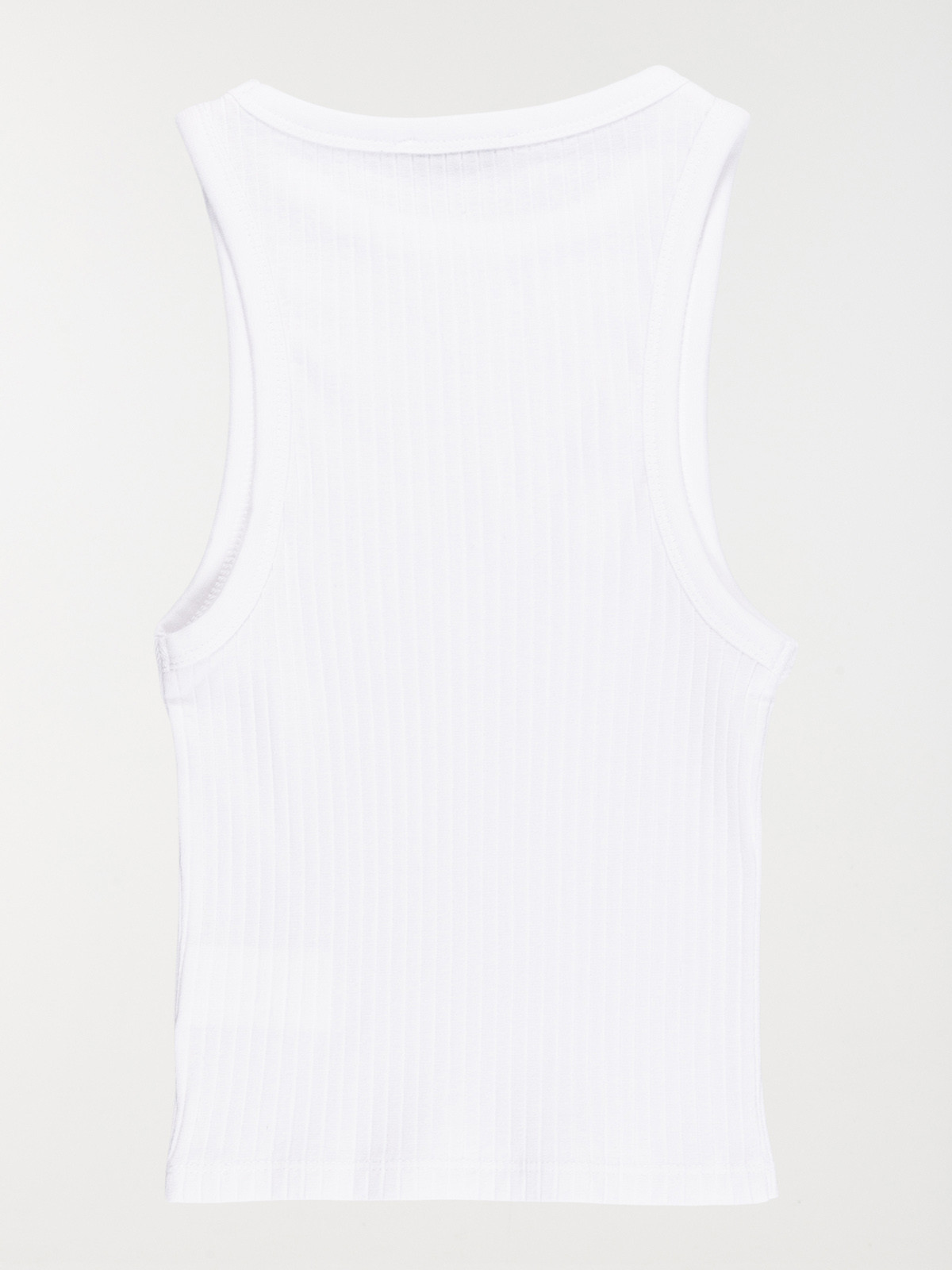 Débardeur blanc côtelé fille (XXS-M) Débardeur blanc côtelé fille (XXS-M)