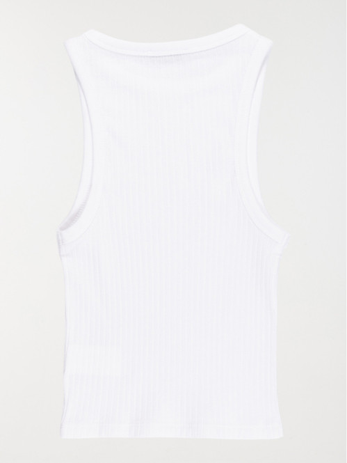 Débardeur blanc côtelé fille (XXS-M) Débardeur blanc côtelé fille (XXS-M)