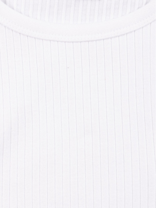 Débardeur blanc côtelé fille (XXS-M) Débardeur blanc côtelé fille (XXS-M)