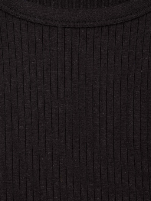 Débardeur noir côtelé fille...