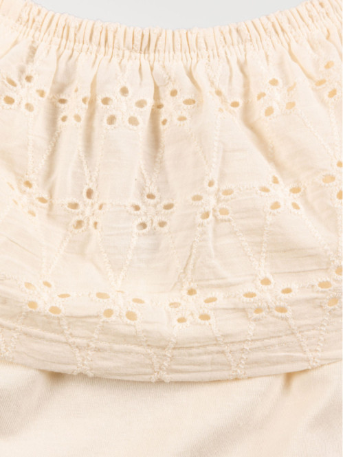 Débardeur col volant fille...