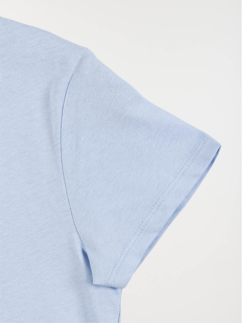 T-shirt floral bleu pâle fille (XXS-M)