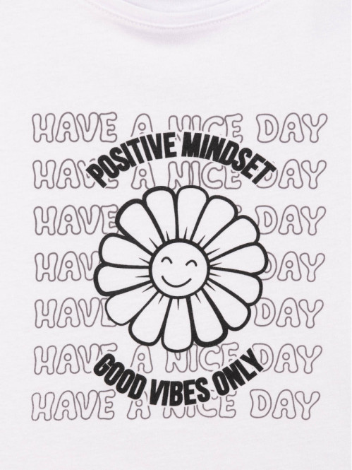 T-shirt floral blanc fille (XXS-M) T-shirt floral blanc fille (XXS-M)