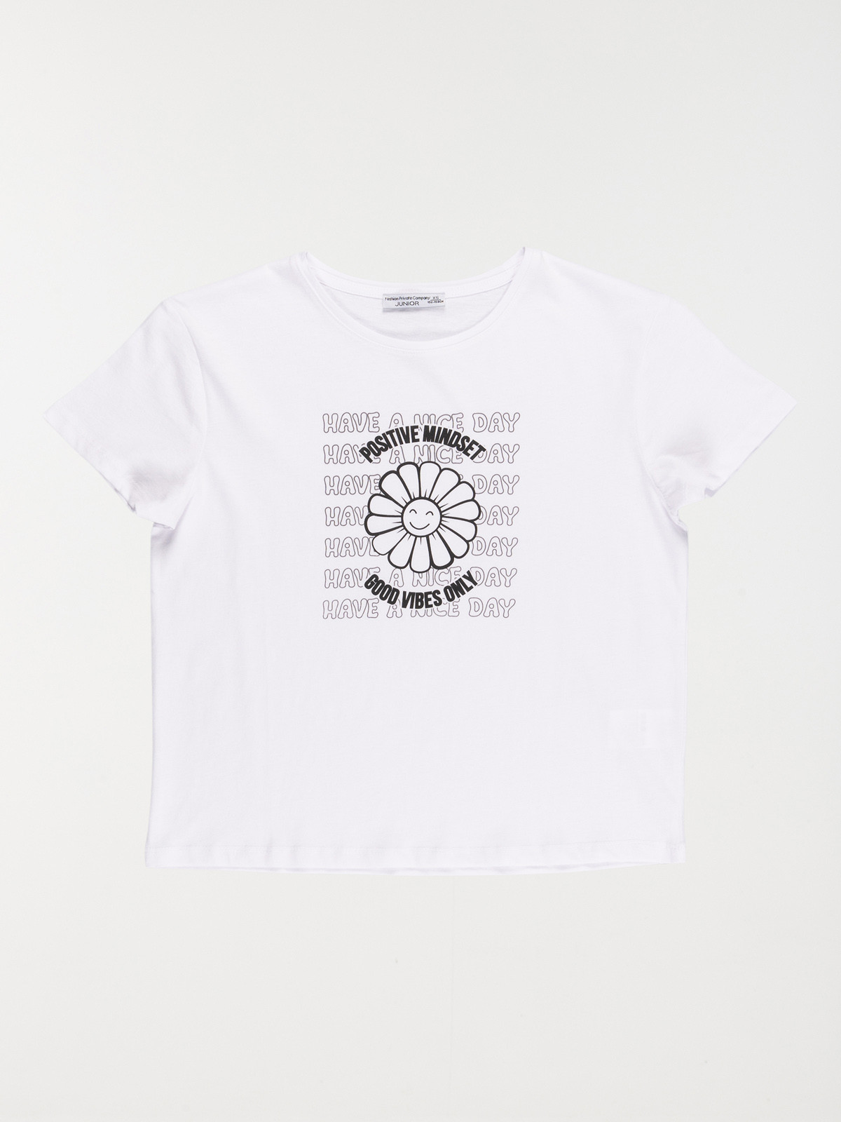 T-shirt floral blanc fille (XXS-M)