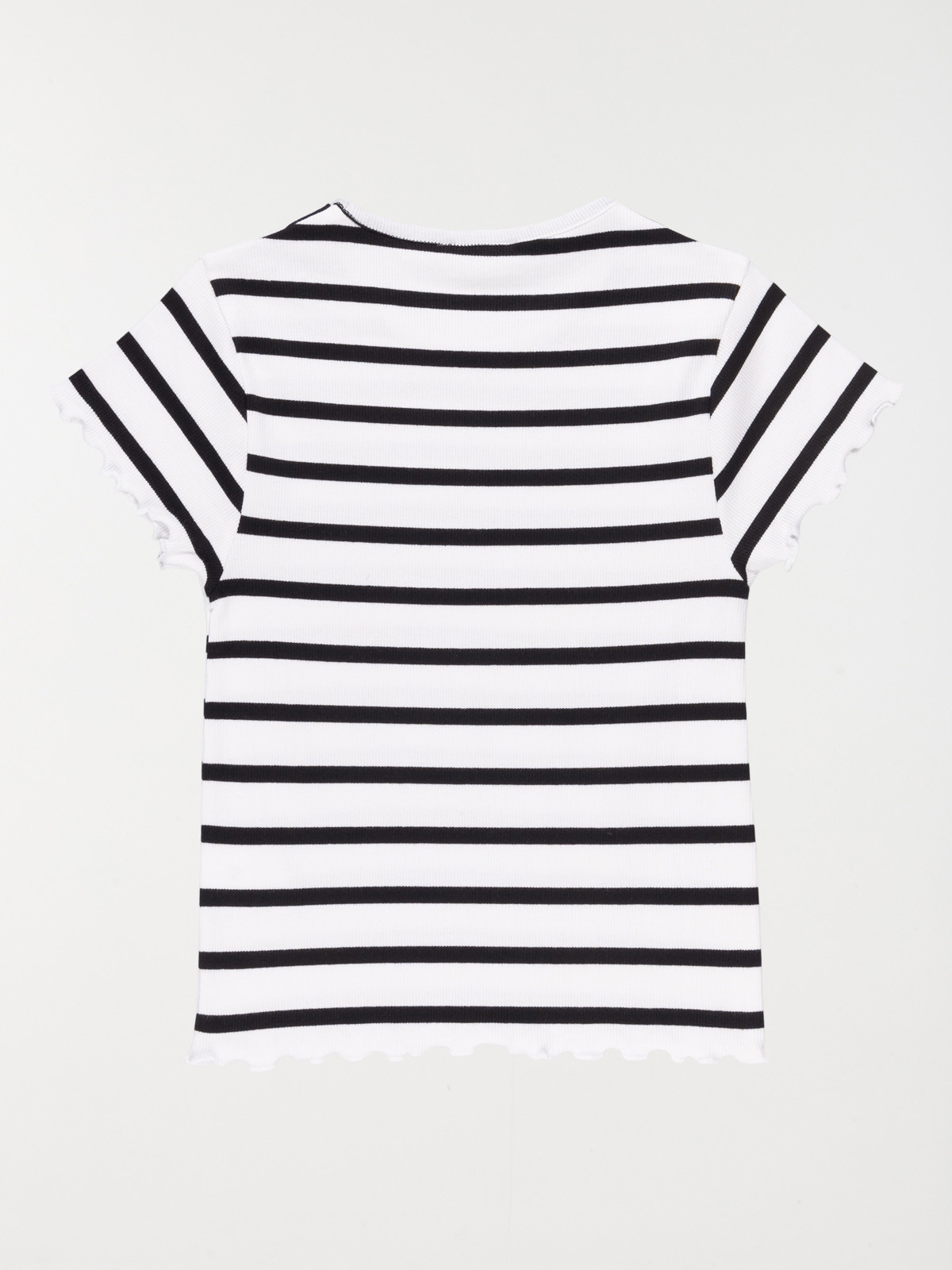 T-shirt rayé côtelé fille (XXS-M)