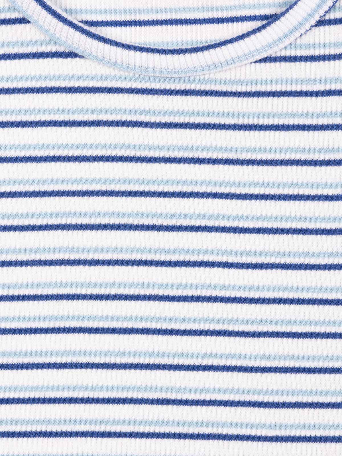 T-shirt rayé côtelé fille (XXS-M)
