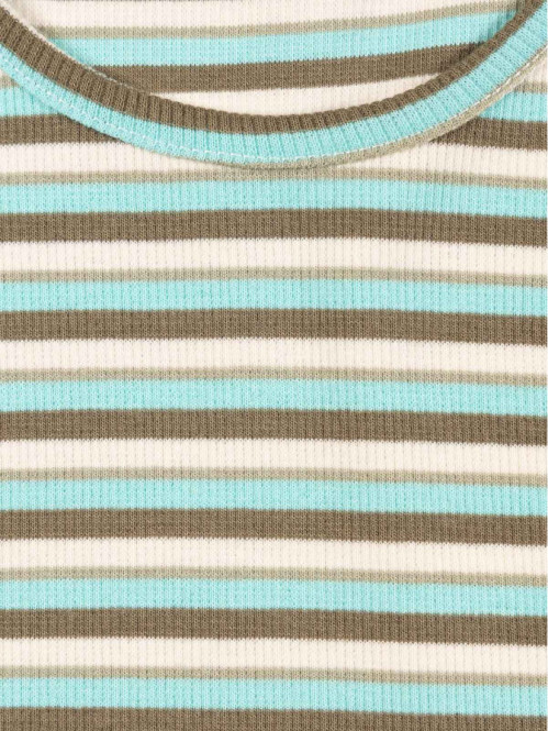 T-shirt rayé côtelé fille...