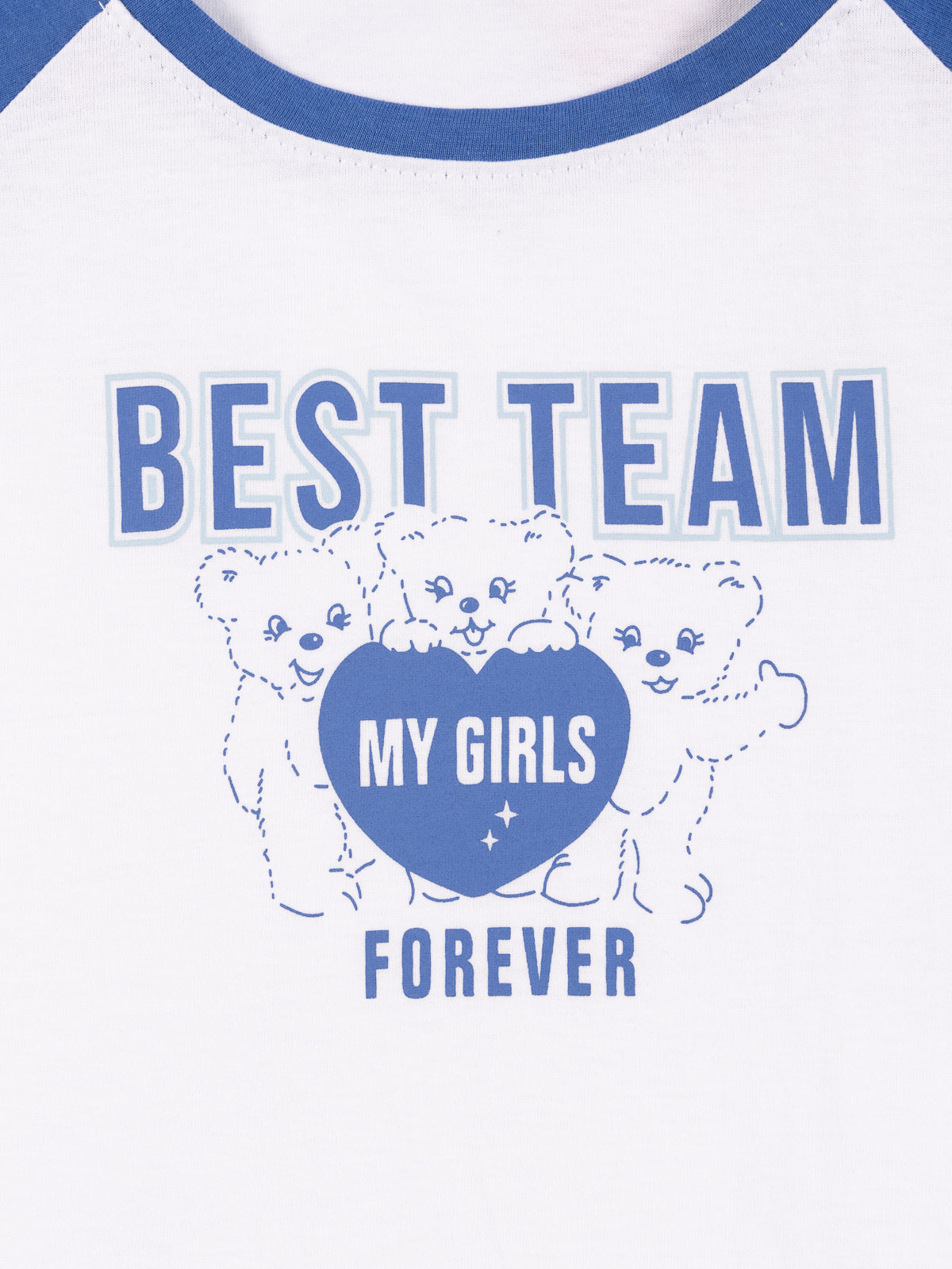 T-shirt bicolore message fille (XXS-M) T-shirt bicolore message fille (XXS-M)