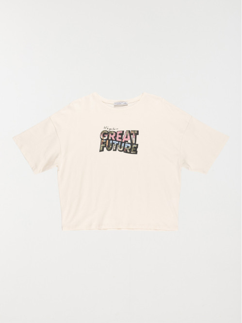 T-shirt message fille (XXS-M)