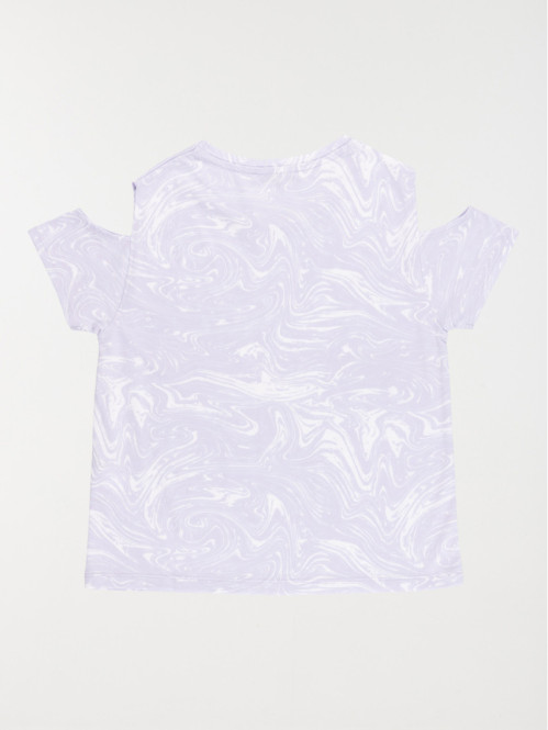 T-shirt tie and dye lilas fille (XXS-M)