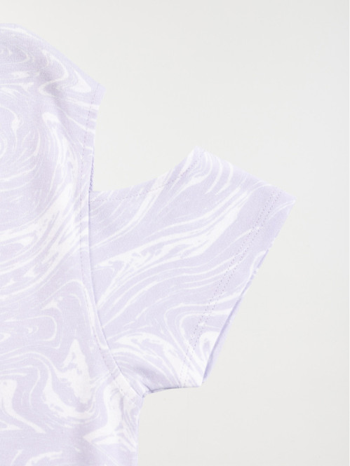 T-shirt tie and dye lilas fille (XXS-M)
