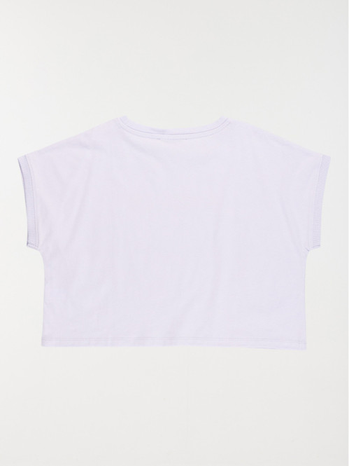 T-shirt lilas court fille...