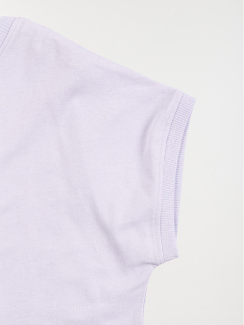 T-shirt lilas court fille...