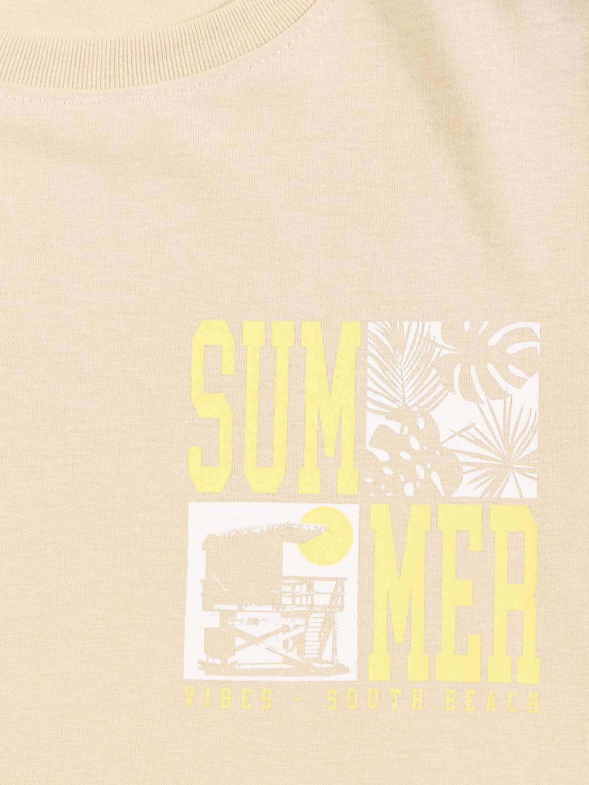 Tee-shirt garçon coloris mastic (XXS-M) Tee-shirt garçon coloris mastic (XXS-M)