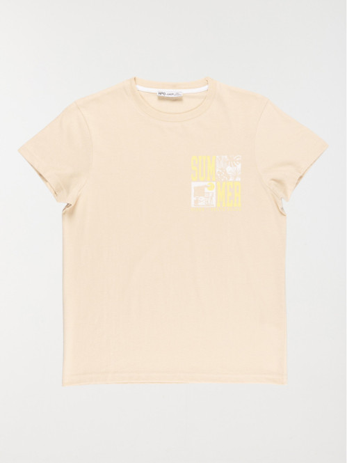 Tee-shirt garçon coloris mastic (XXS-M)
