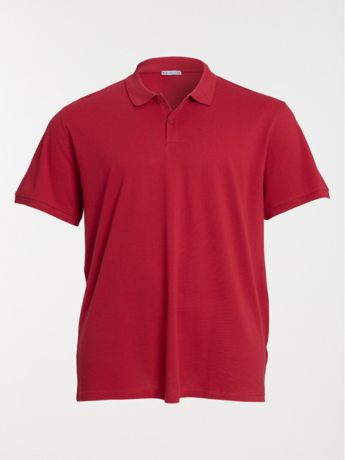 Polo carmin grande taille homme
