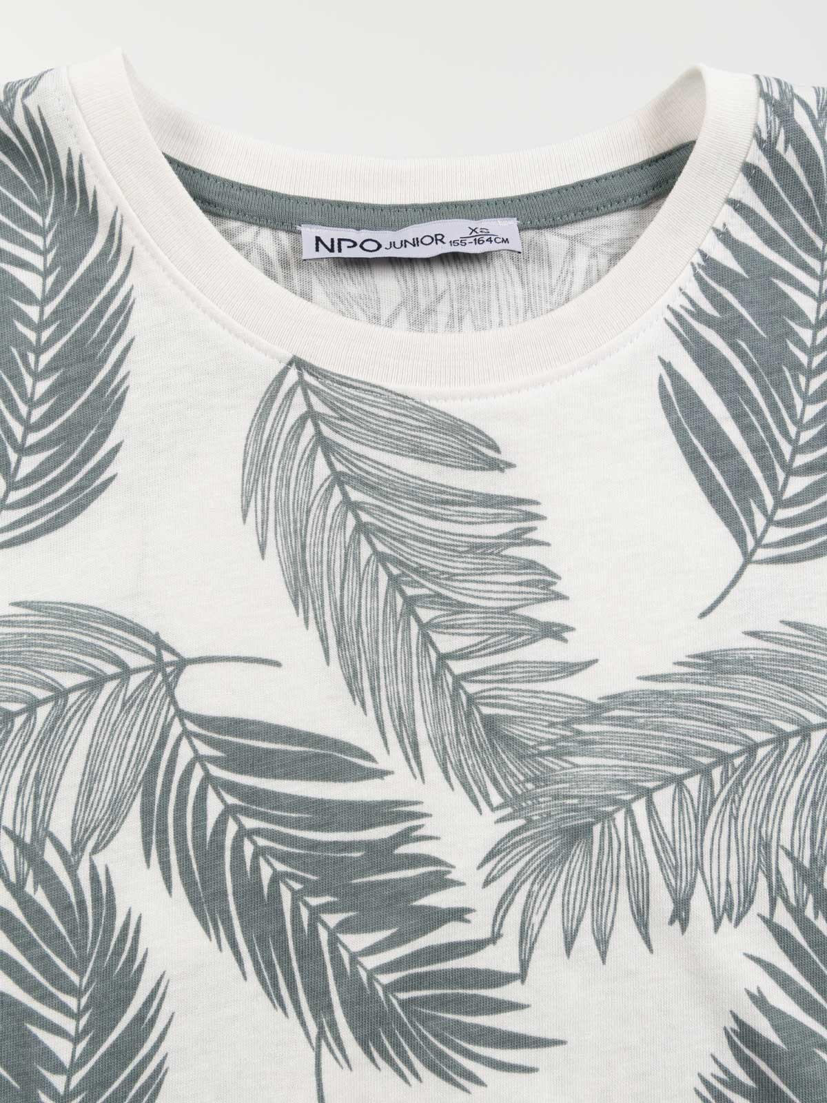 Tee-shirt motif feuillage garçon (XXS-M) Tee-shirt motif feuillage garçon (XXS-M)