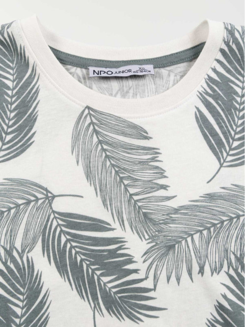 Tee-shirt motif feuillage garçon (XXS-M) Tee-shirt motif feuillage garçon (XXS-M)