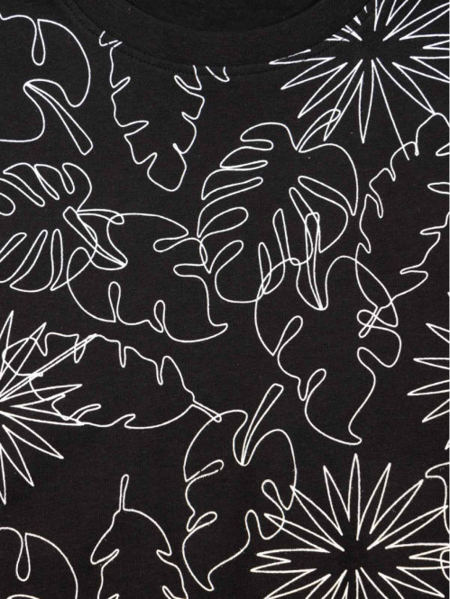 Tee-shirt imprimé garçon noir (XXS-M) Tee-shirt imprimé garçon noir (XXS-M)