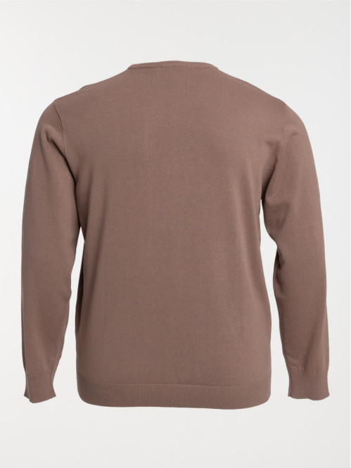 Pull mocca latte grande taille homme Pull mocca latte grande taille homme