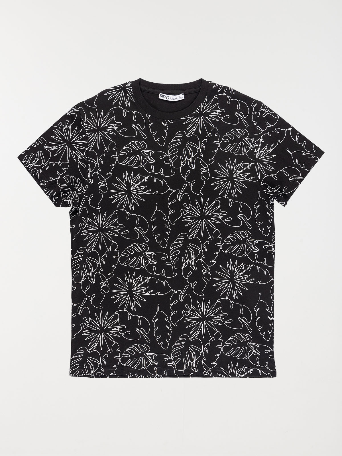 Tee-shirt imprimé garçon noir (XXS-M)