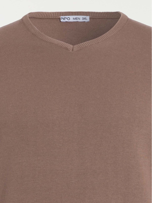 Pull mocca latte grande taille homme Pull mocca latte grande taille homme