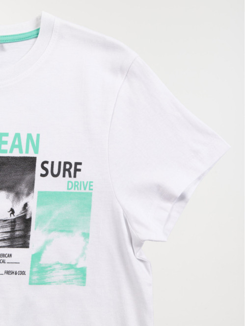 Tee-shirt océan garçon blanc (XXS-M) Tee-shirt océan garçon blanc (XXS-M)