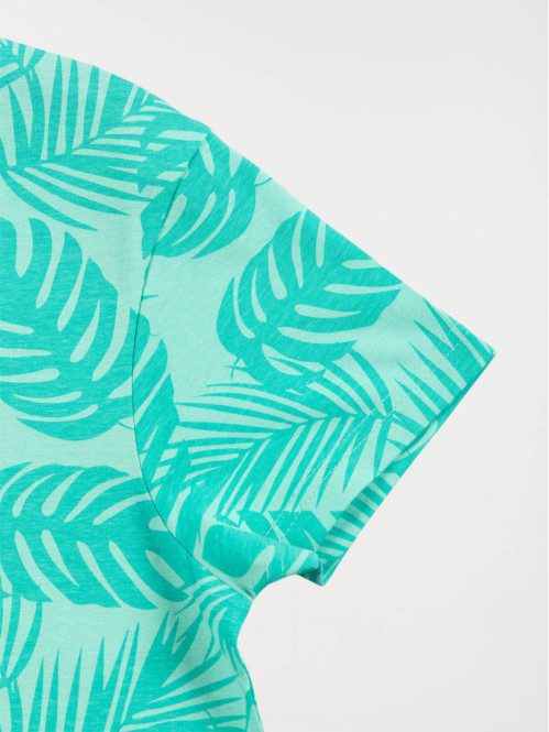 T-shirt feuille tropicale garçon (XXS-M)