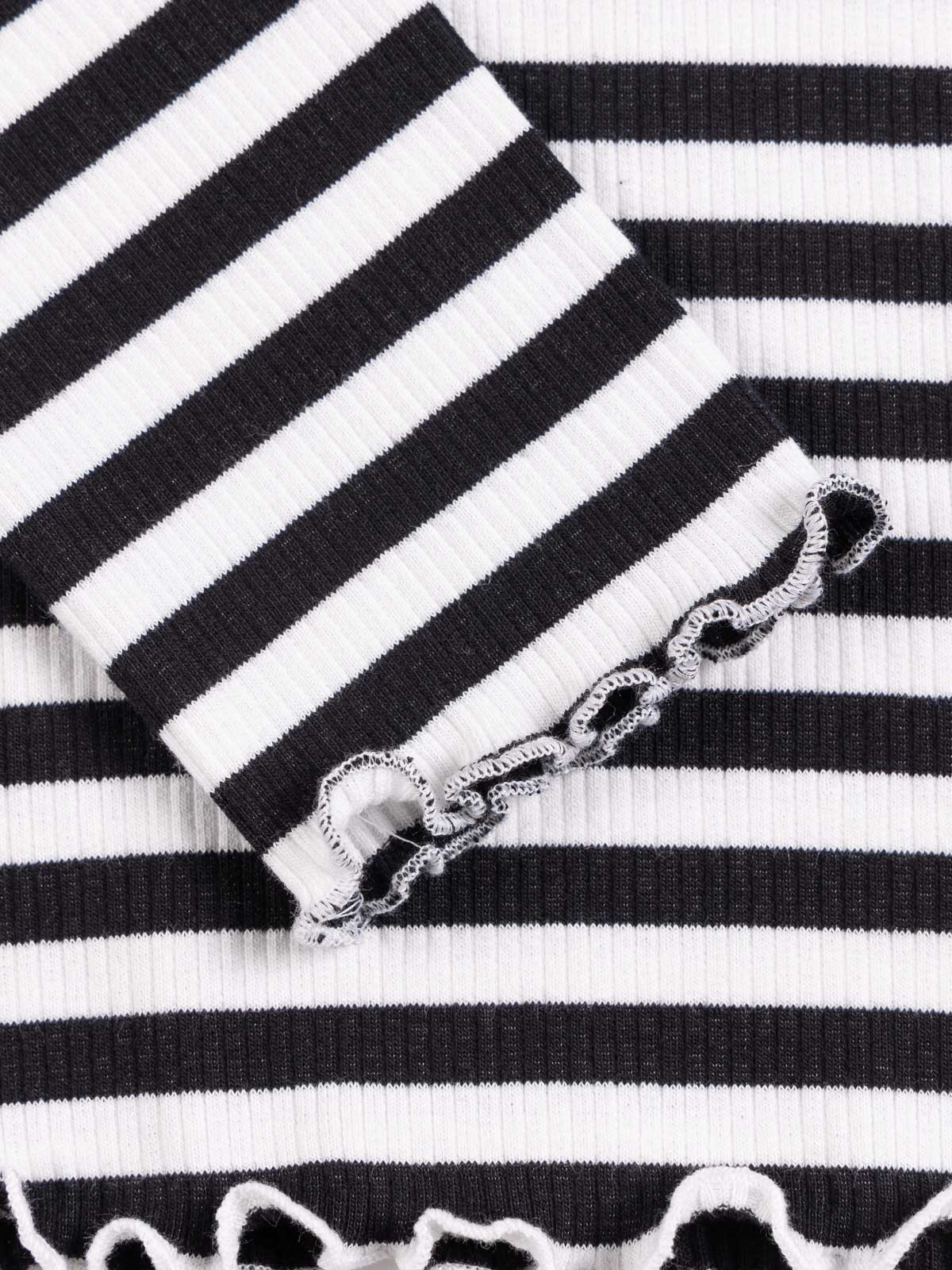 T-shirt côtelé rayé fille (XXS-M) T-shirt côtelé rayé fille (XXS-M)