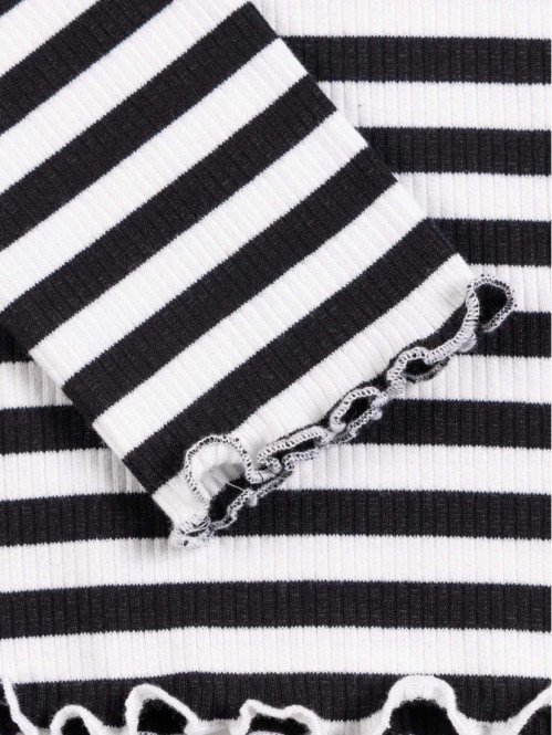 T-shirt côtelé rayé fille (XXS-M) T-shirt côtelé rayé fille (XXS-M)