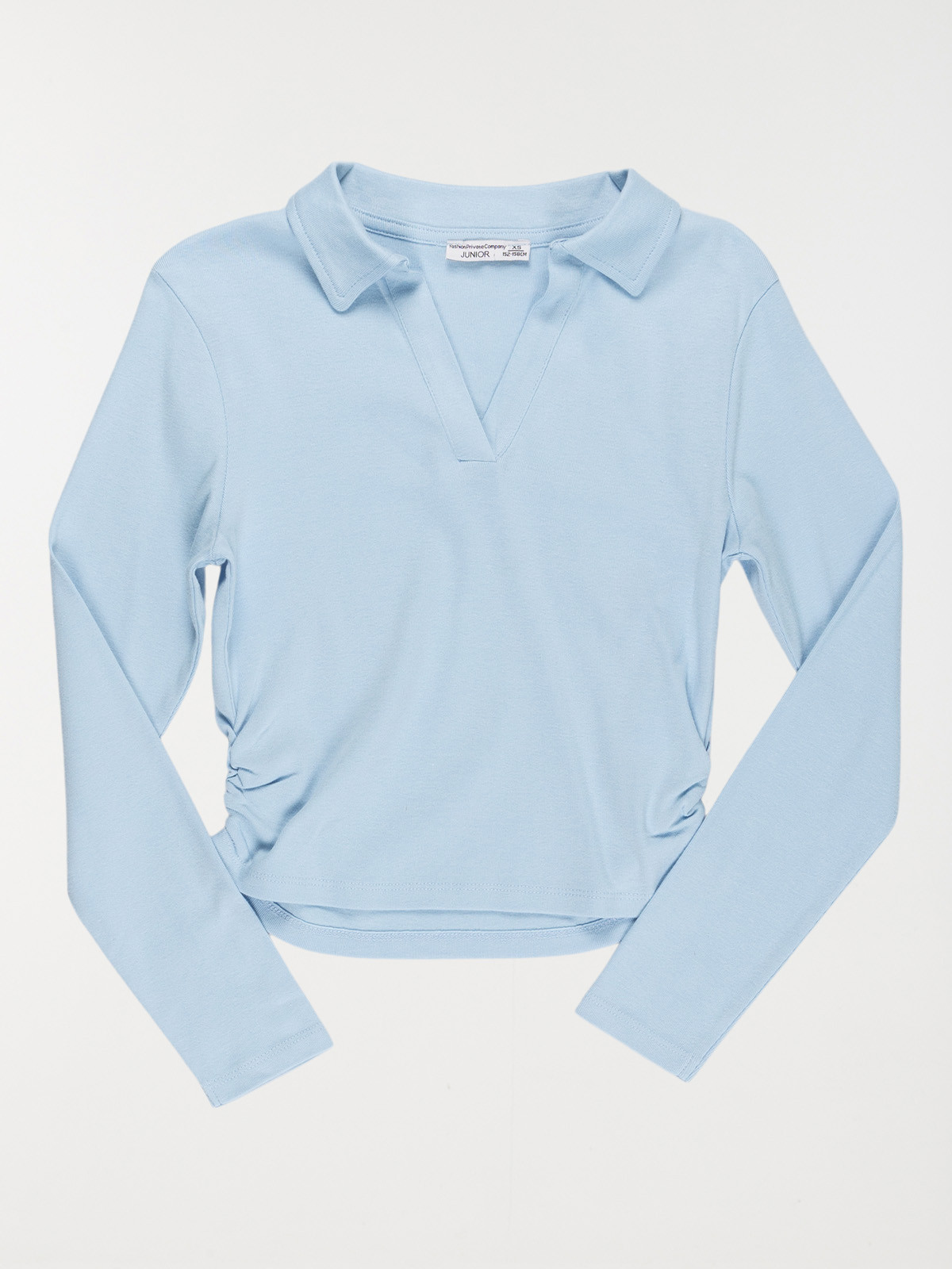 T-shirt polo bleu pâle fille (XXS-M)