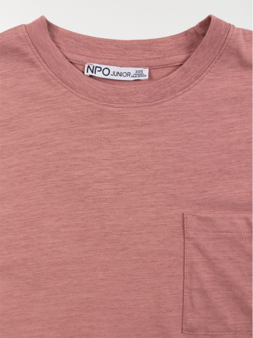 Tee-shirt vieux rose garçon...