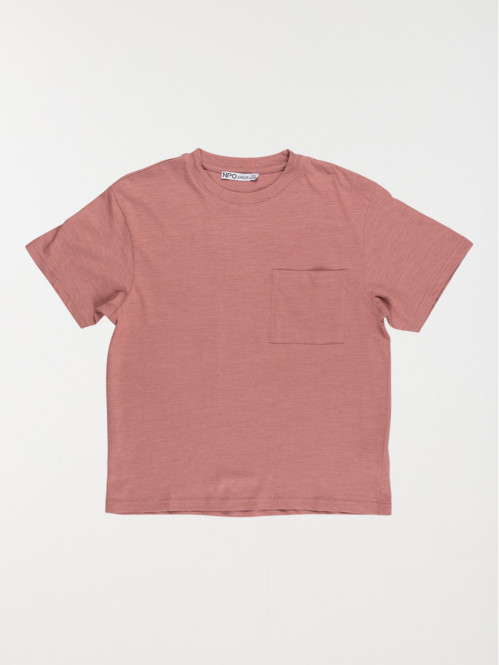 Tee-shirt vieux rose garçon (XXS-M)