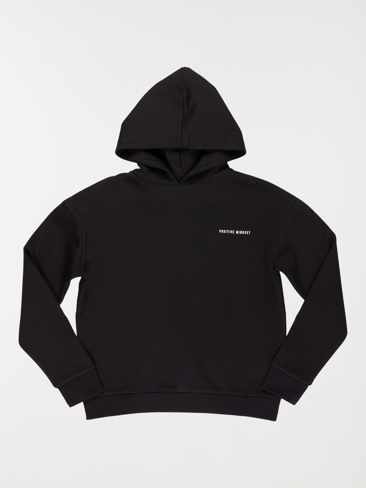 Sweat noir à capuche fille (XXS-M)