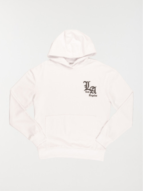 Sweat à capuche blanc garçon (XXS-M)