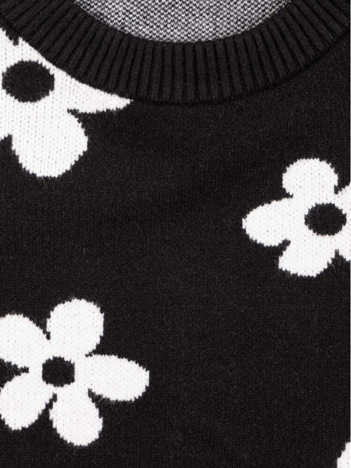 Pull fleuri fille (XXS-M)