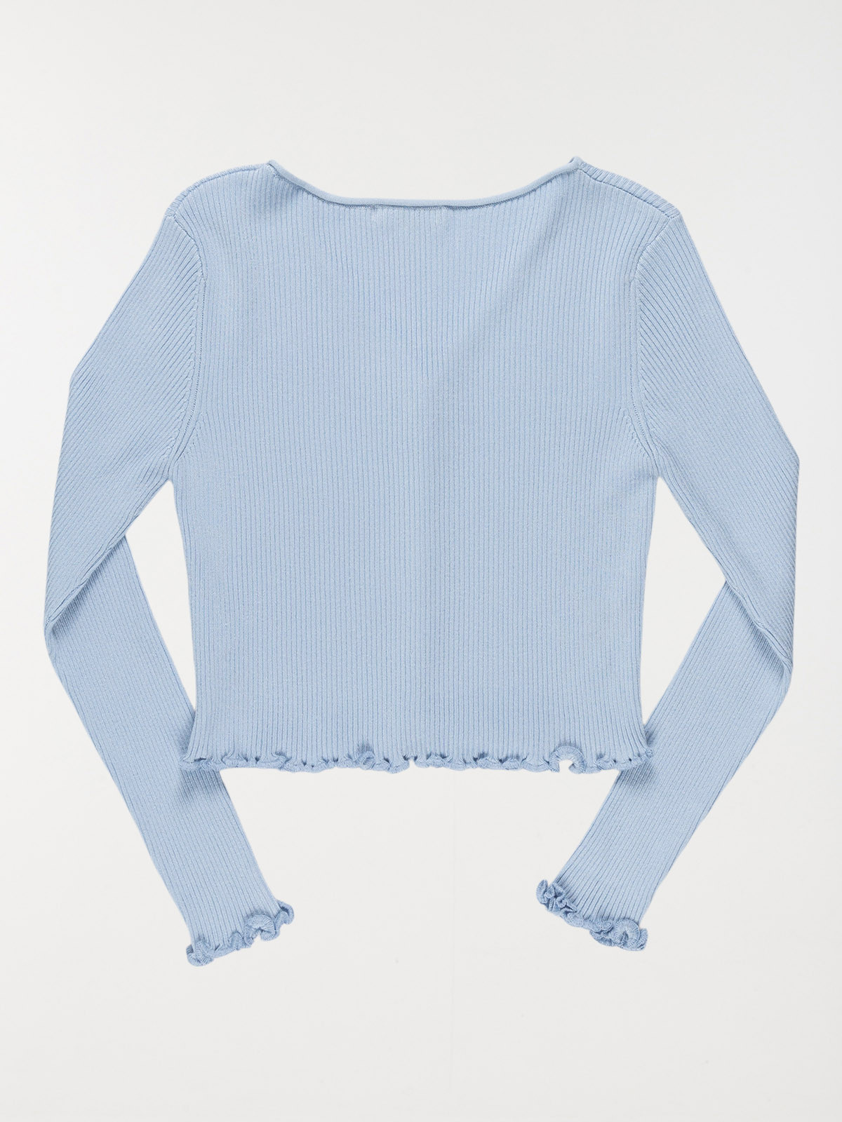 Gilet bleu pâle côtelé fille (XXS-M) Gilet bleu pâle côtelé fille (XXS-M)