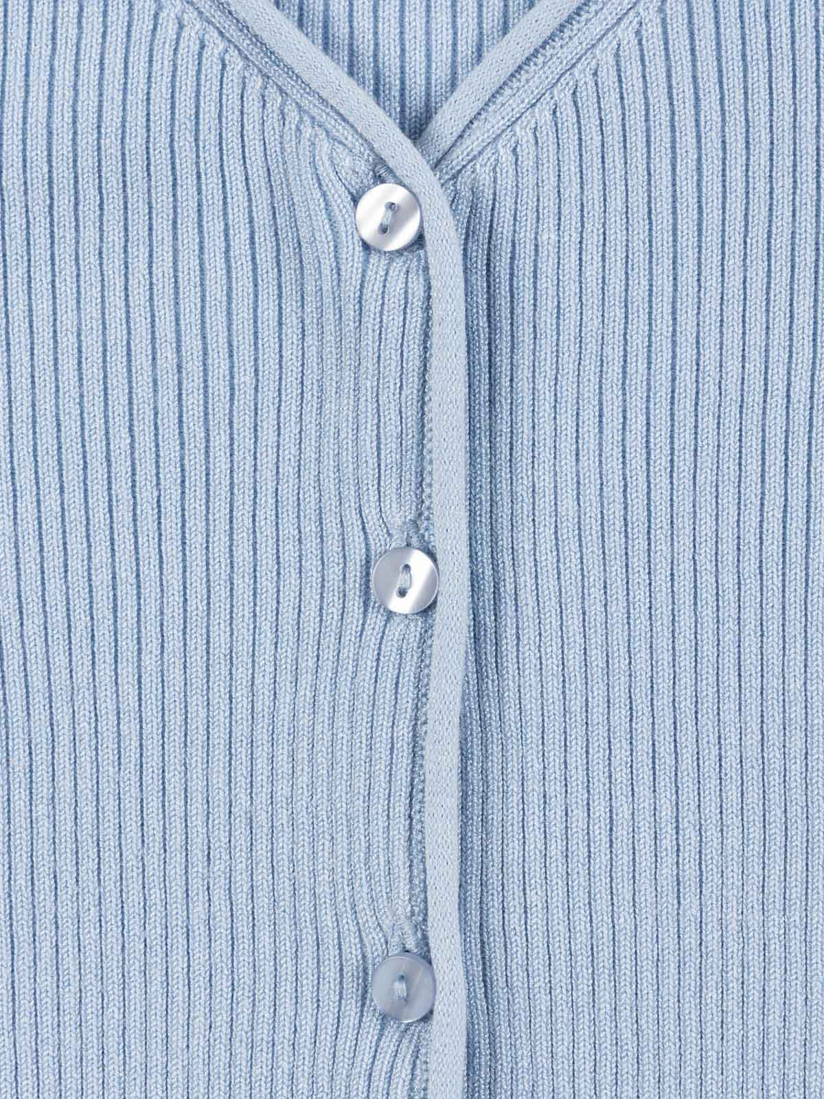 Gilet bleu pâle côtelé fille (XXS-M) Gilet bleu pâle côtelé fille (XXS-M)