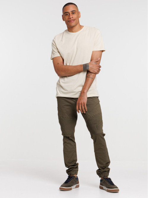 T-shirt col rond mastic homme