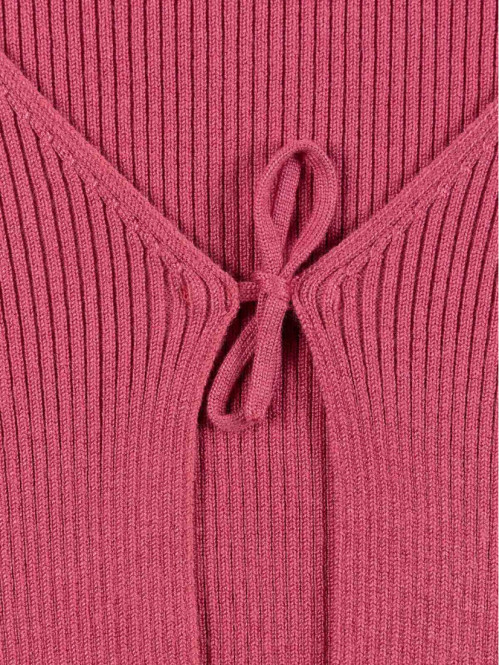 Gilet à nouer côtelé fille (XXS-M)